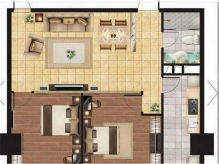 凤凰文化广场 2室1厅1卫 118.8m&sup2;