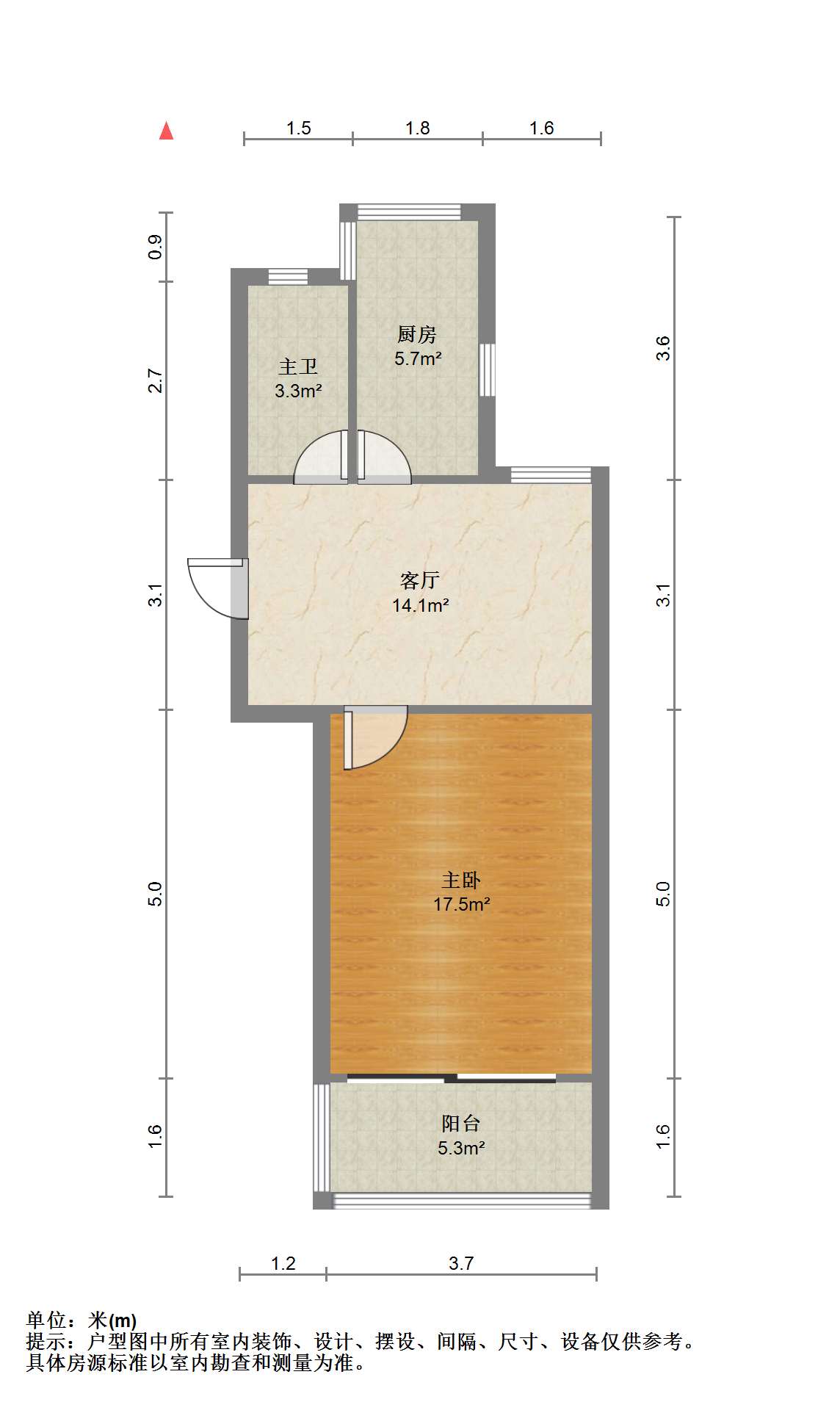 南园路18号大院 1室1厅1卫 54.94m&sup2;