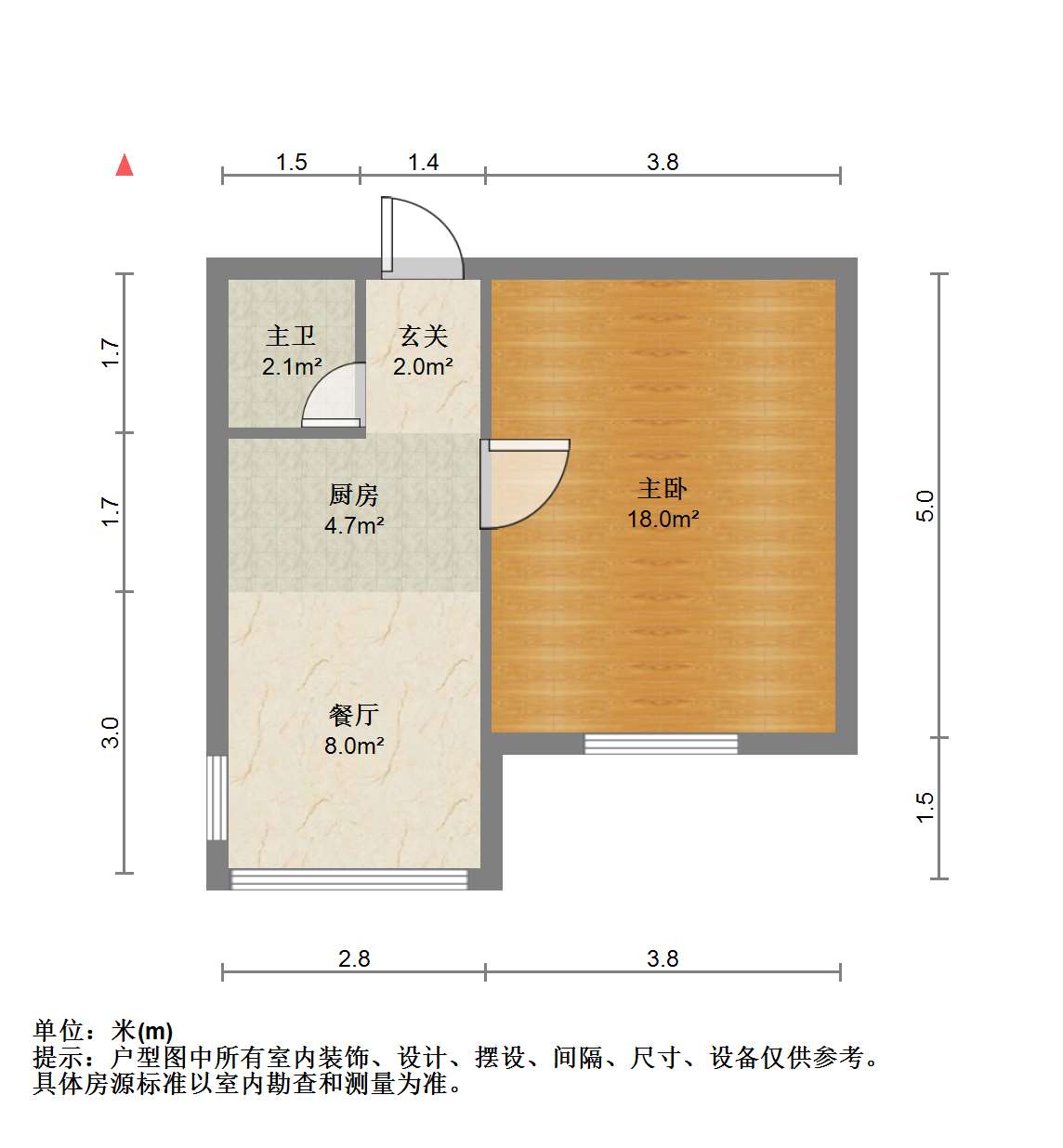 跃龙路91号院 1室1厅1卫 37m&sup2;