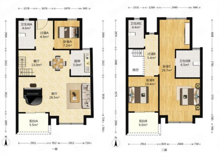万科翡翠东第 5室2厅2卫 215.00m&sup2;