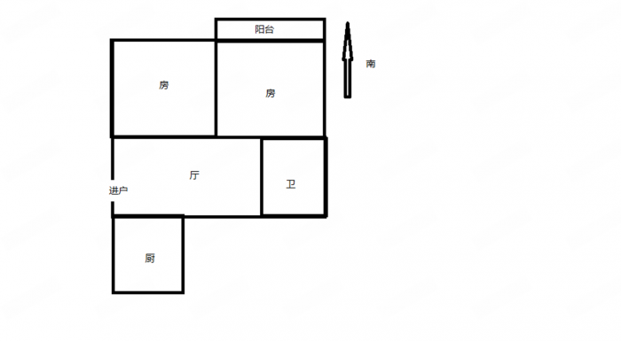 段家坝小园 2室1厅1卫 70m&sup2;