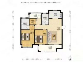 绿地新里城 3室2厅2卫 106m&sup2;