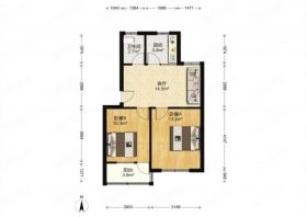 虹桥新村(朝霞路) 2室1厅1卫 58m&sup2;
