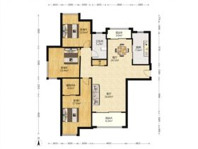 吴中豪景华庭 3室2厅1卫 138m&sup2;