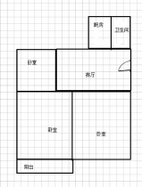虹桥南村 3室1厅1卫 72.00m&sup2;