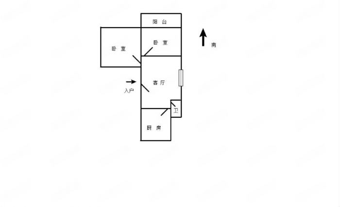 北濠桥新村 2室1厅1卫 65m&sup2;