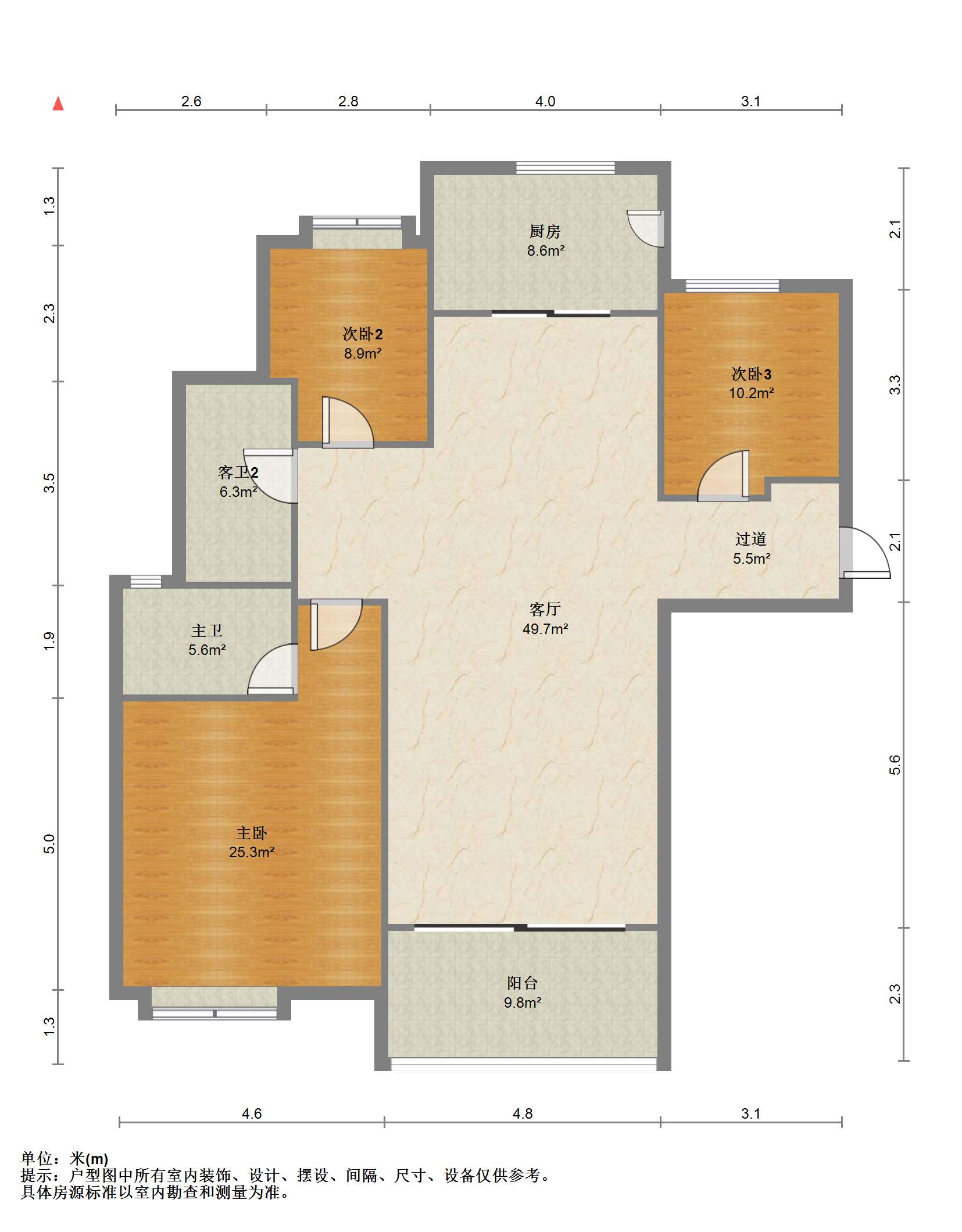 碧桂园(南通经济技术开发区) 3室2厅2卫 131m&sup2;