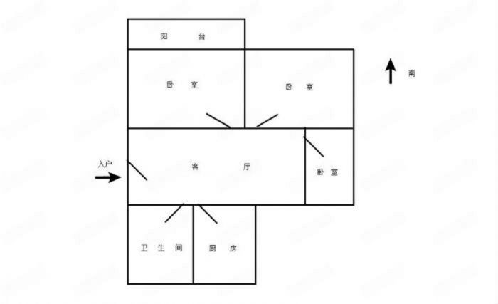学田苑 3室1厅1卫 76m&sup2;