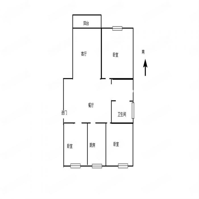 帝奥北城名郡二期 3室2厅1卫 111.8m&sup2;