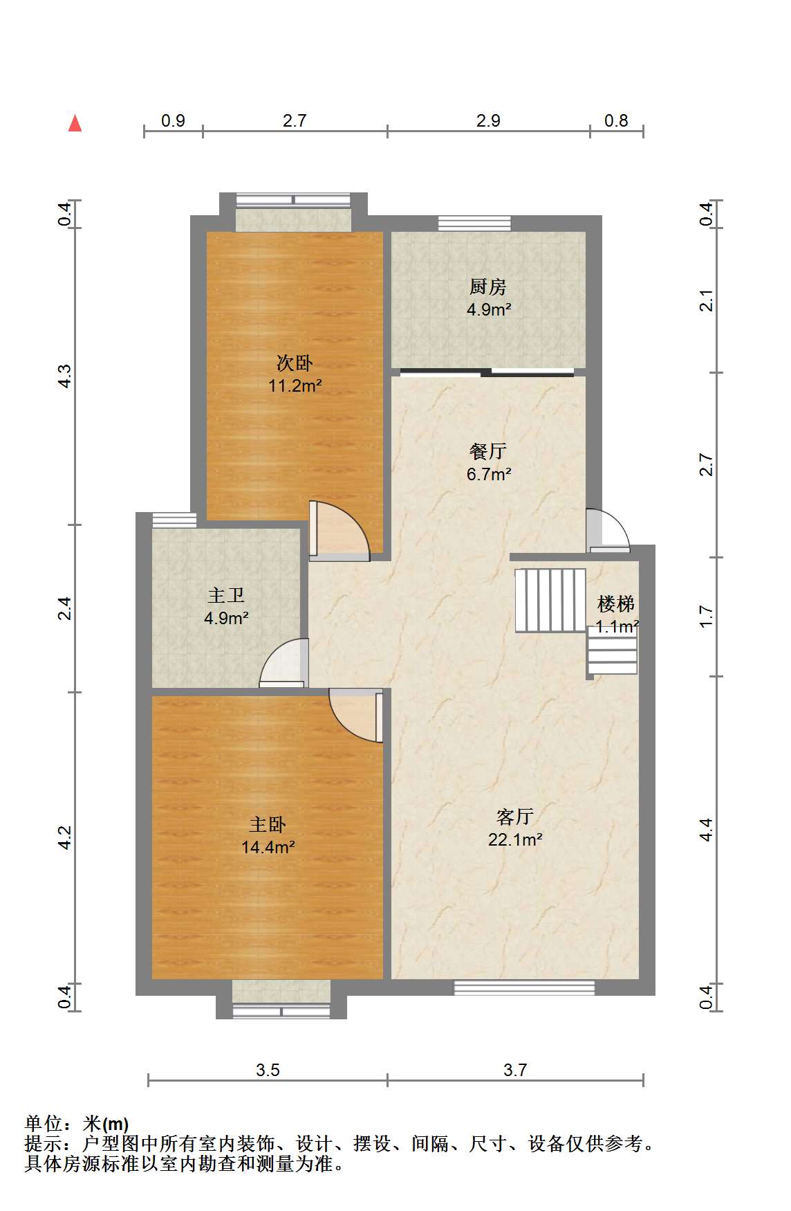 金霞南苑北区 3室2厅2卫 161.38m&sup2;
