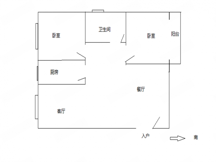 炜赋花苑 2室1厅1卫 78m&sup2;