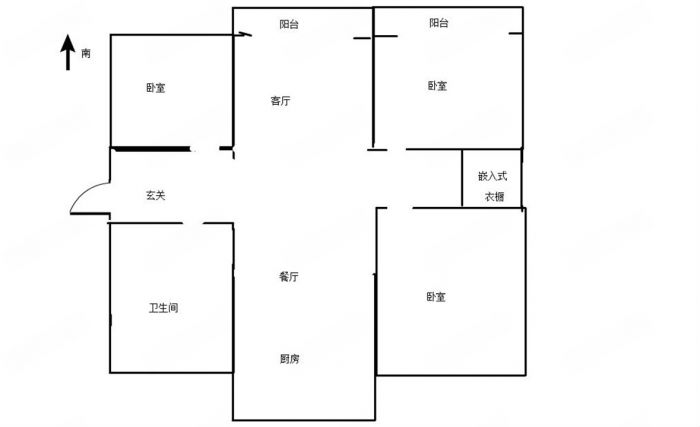 鑫乾花园 4室2厅2卫 150m&sup2;