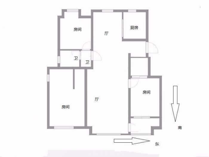 新城香溢紫郡 3室2厅1卫 113m&sup2;