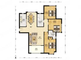吴中豪景华庭 3室2厅1卫 139.00m&sup2;