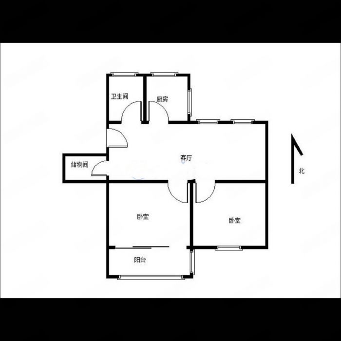 学田北苑 2室1厅1卫 80.9m&sup2;