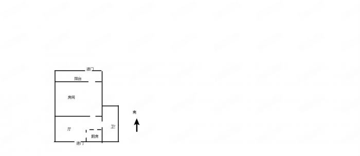 青年路新村 1室1厅1卫 47m&sup2;