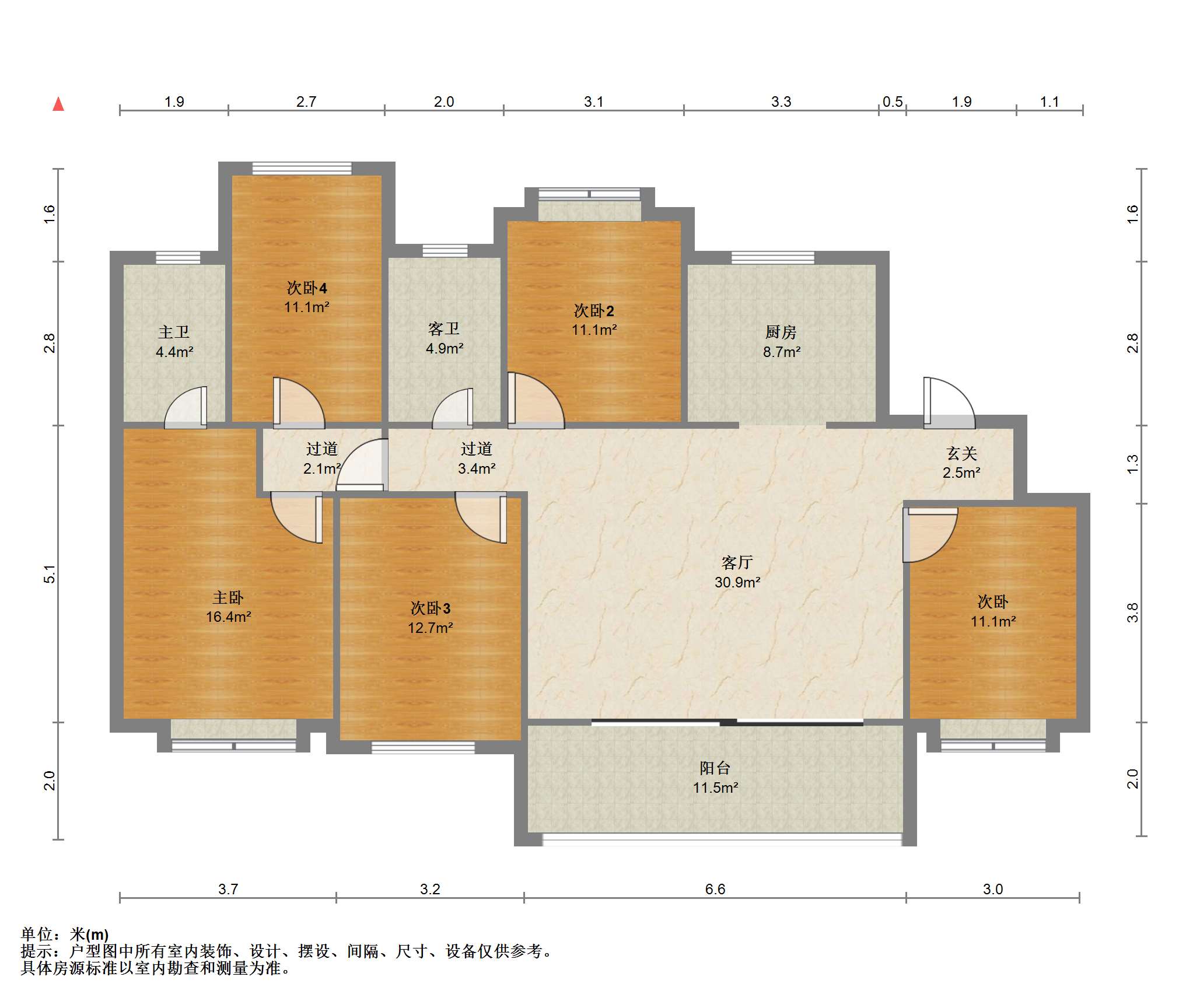 佳期漫 5室2厅2卫 144.8m&sup2;