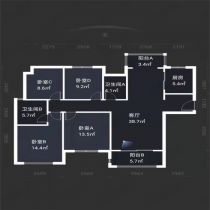 景瑞望府 4室2厅1卫 141m&sup2;
