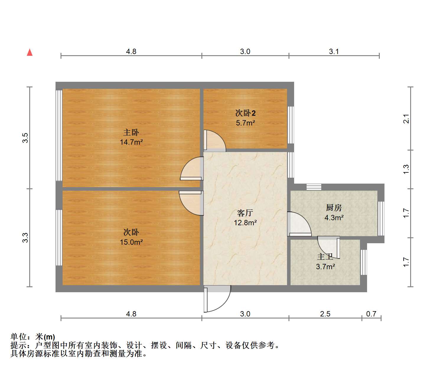 板桥东村 3室1厅1卫 77m&sup2;