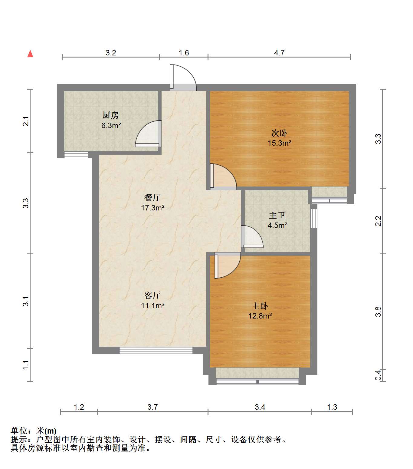 悦达悦海名邸 2室1厅1卫 89m&sup2;