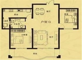七星花园 3室2厅1卫 106.90m&sup2;