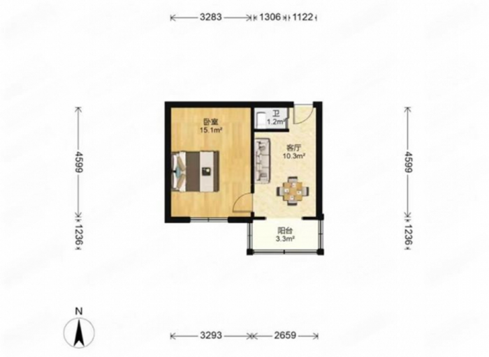 新桥新村 1室1厅1卫 37m&sup2;