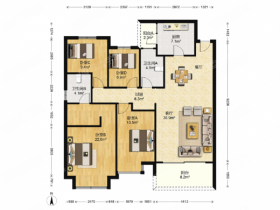 恒大悦珑湾 4室2厅2卫 144m&sup2;