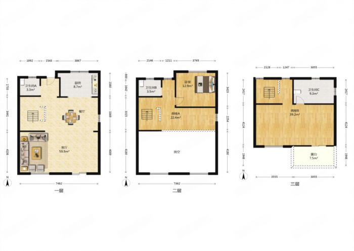 云樾河山 5室3厅2卫 180m&sup2;