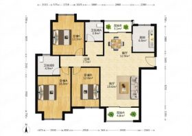 弘阳上城 3室2厅2卫 133m&sup2;