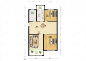 和谐汇景新苑 3室2厅1卫 112m&sup2;