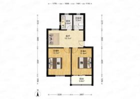 曙光社区 2室1厅1卫 60.6m&sup2;