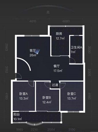 黎明花园 4室2厅2卫 200.00m&sup2;