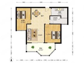 帝奥世伦名郡 2室2厅1卫 88m&sup2;