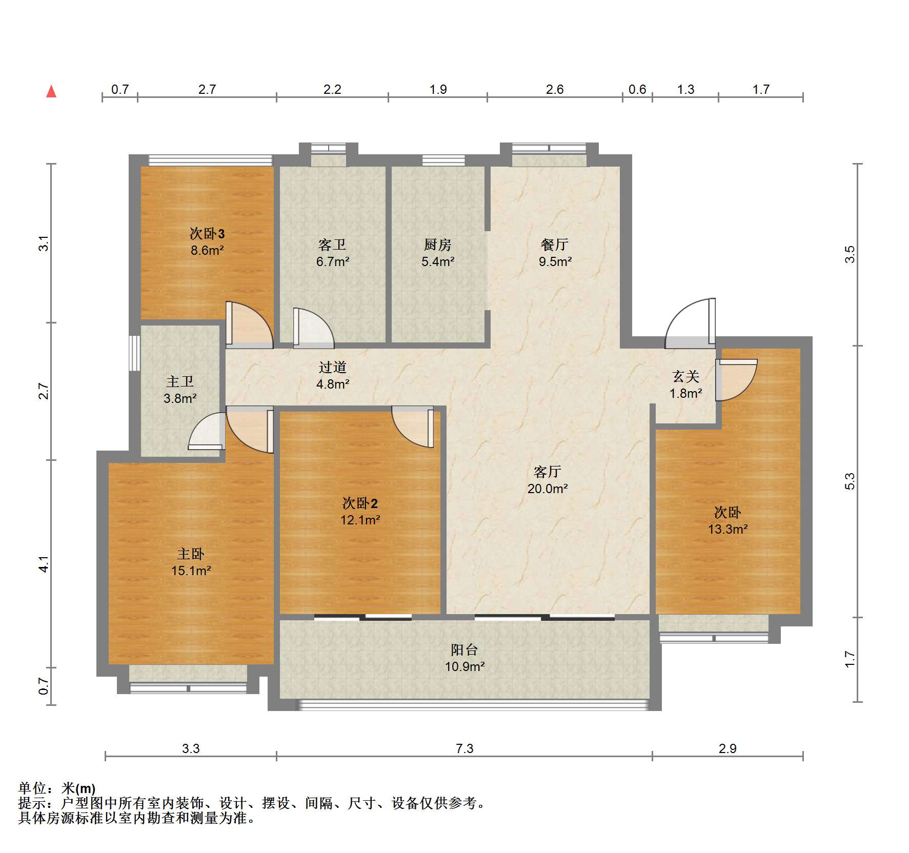 春风南岸东园 4室2厅2卫 136.00m&sup2;
