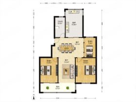 丽康花园 3室2厅1卫 113.48m&sup2;