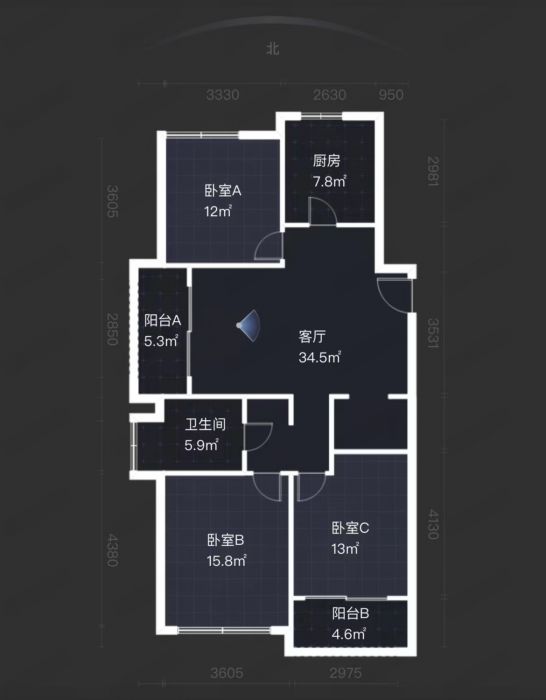和融&bull;优山美地名邸 3室2厅2卫 130m&sup2;