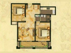 桂花小镇 2室1厅1卫 87.5m&sup2;