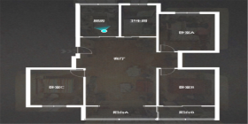 鑫乾花园 3室1厅1卫 122.00m&sup2;