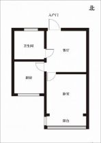 城港花苑 1室1厅1卫 58m&sup2;