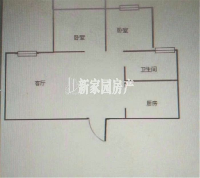 世家花园 1室2厅1卫 72m&sup2;