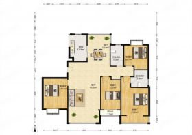 恒盛豪庭 4室2厅2卫 153.00m&sup2;