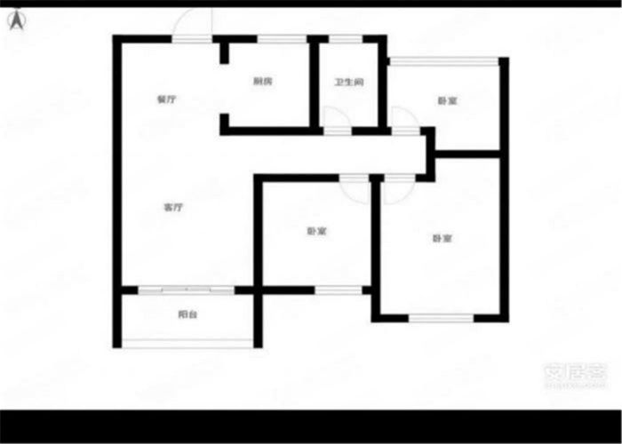 景瑞御府 3室2厅1卫 93m&sup2;