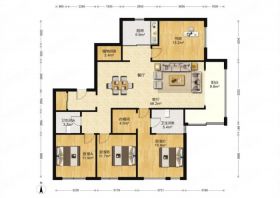 南通橡树湾 4室2厅2卫 168m&sup2;
