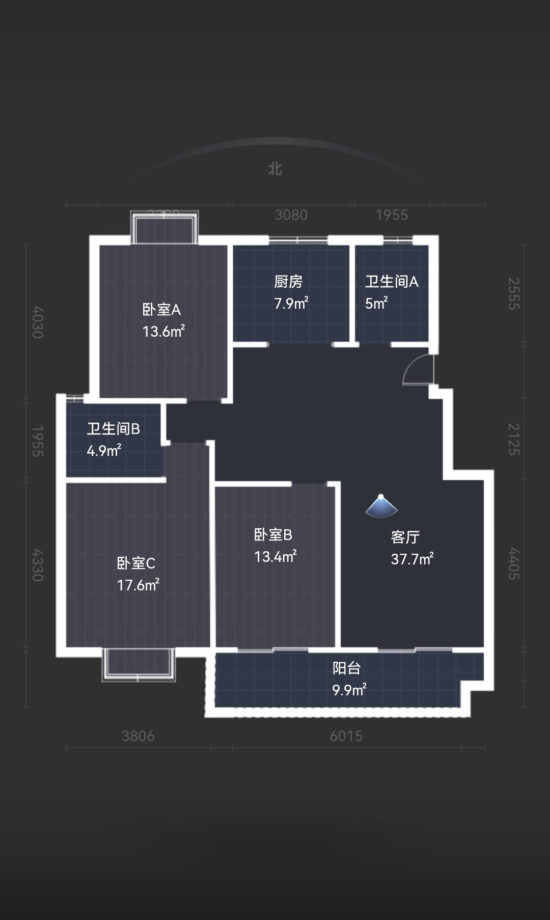 金霞东苑 3室2厅2卫 133.51m&sup2;