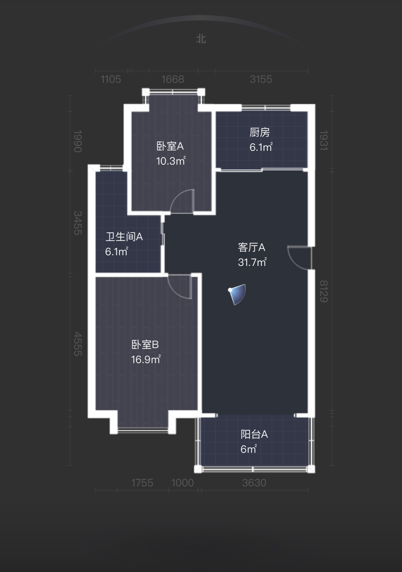 金和家园 4室2厅2卫 166m&sup2;