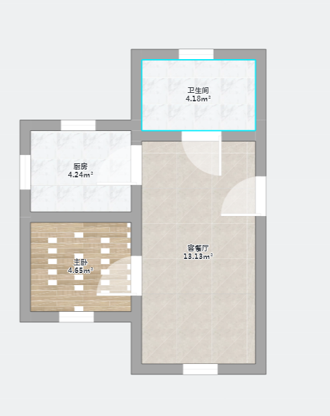 天龙逸园 1室1厅1卫 74.00m&sup2;