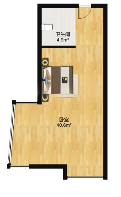 碧桂园云峯中心 1室1厅1卫 80.38m²