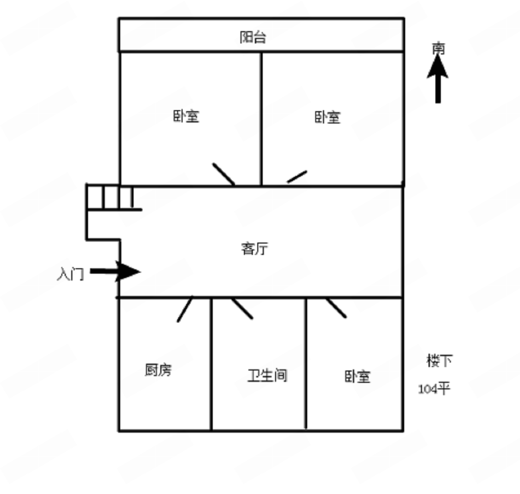 易家桥新村 3室1厅1卫 104m&sup2;