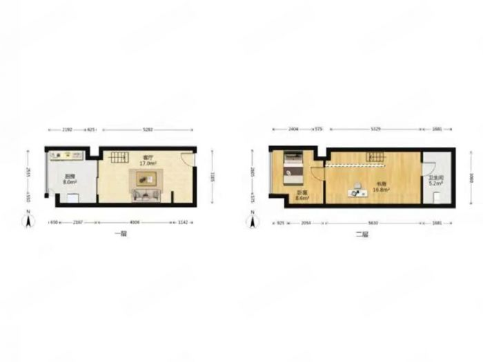 天空之城 2室1厅1卫 40.7m&sup2;