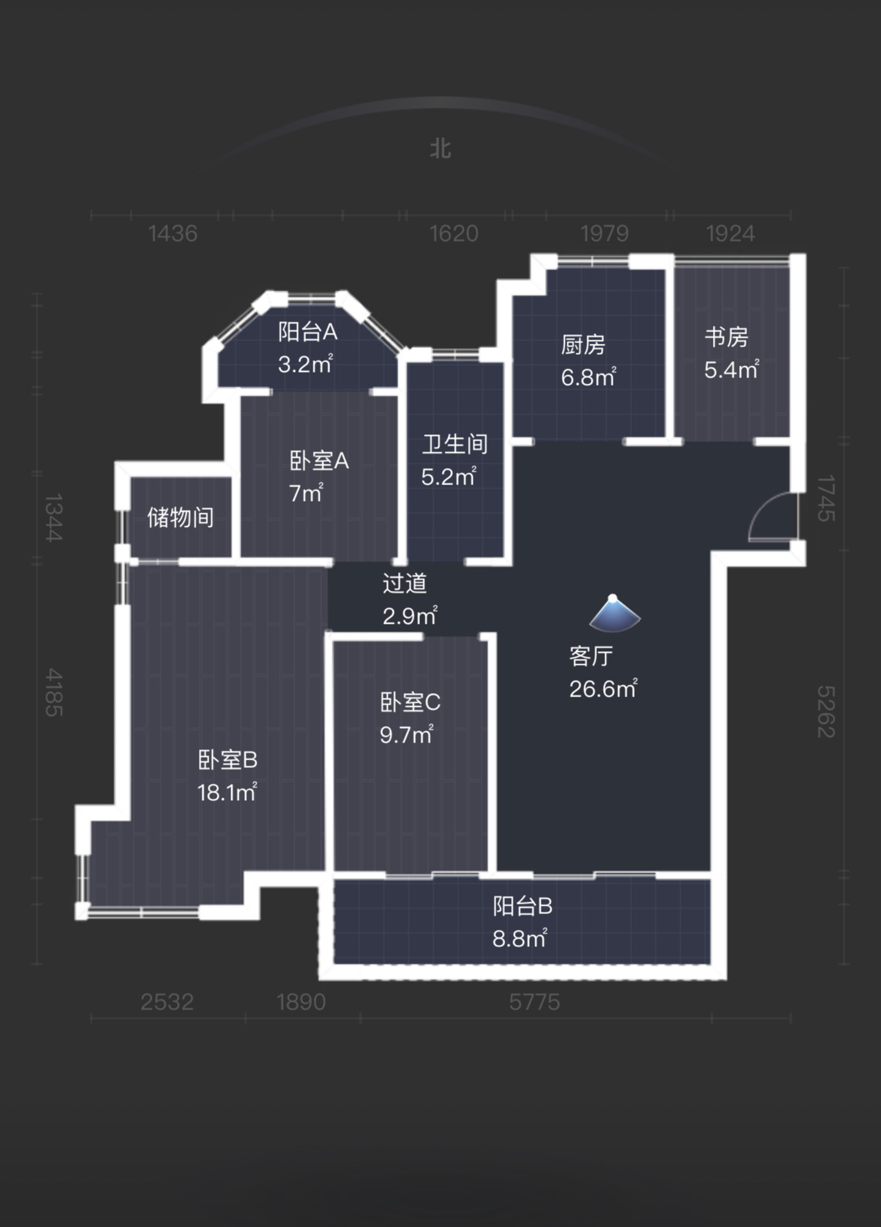 湖滨华庭 3室2厅2卫 120.00m&sup2;